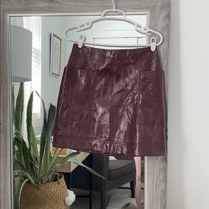 Anthropologie faux leather skirt size 4